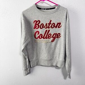 Adidas Crew Neck Gray Red Sweater Boston College Football xs